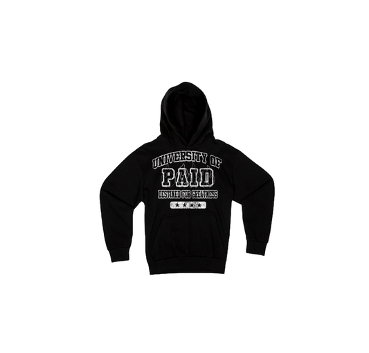 "UNIVERSITY OF PAID" SOLID HOODIE